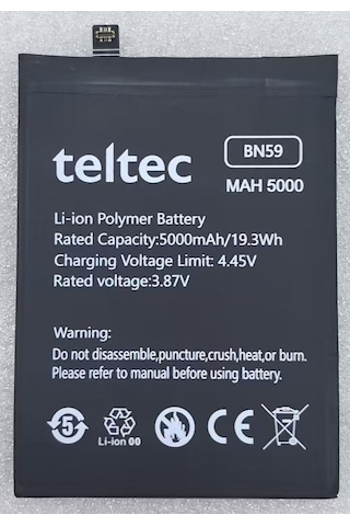 Xiaomi Redmi Note 10s Uyumlu Bn59 Li - Ion 5000 Mah 1 Yıl Pil Batarya