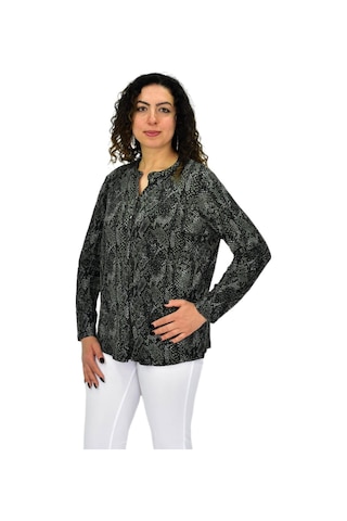 Kadın Uzun Kol Düğmeli Bluz Bgl-st04685 Haki