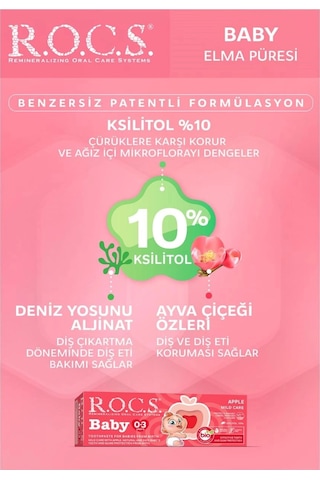 R.o.c.s. Baby 0-3 Yaş Elma Püresi Diş Macunu 35ml