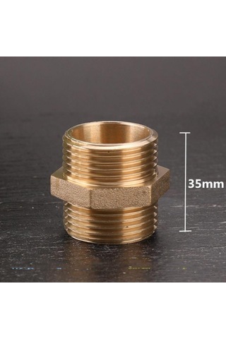 Suntek Pirinç Boru Altıgen Nipel Montaj Adaptörü Erkek Konu Dn25