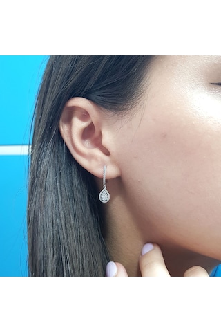 Lova Pırlanta Taşlı Damla Küpe - 3010019