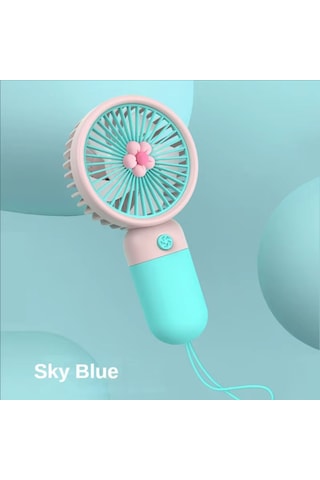 Mini El Fanı Şarjlı Taşınabilir Serinletici Vantilatör Pembe