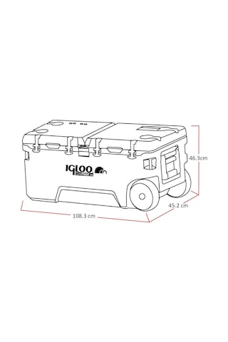 Igloo Coremax 120 Tekerlekli Buzluk 120 Litre Bej