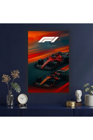 Formula 1 Motors Temalı Dekoratif Cam Tablo -18