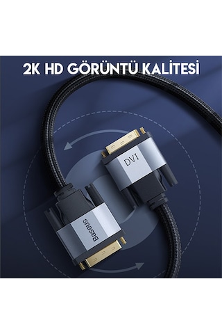 Baseus Dvi To Dvi 24+1 HD TV Projektör Görüntü Kablosu 3 Metre