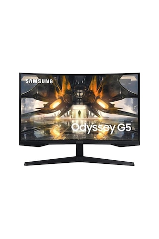 Samsung Odyssey G5 LS27AG550EUXUF 27" 1 Ms 165 Hz 2k Curved Oyuncu Monitörü Teşhir
