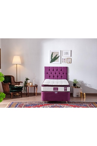 Nironyatak Niron Purple Yatak Seti 80X200 Cm Tek Kişilik Yatak Baza Başlık T