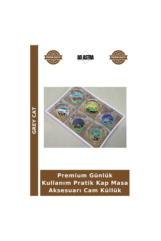Premium Günlük Kullanım Pratik Kap Masa Aksesuarı Cam Küllük