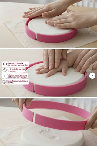 Bebek Çocuk Anı Seti Ayak İzi El İzi Hatıra Oluşturma Kili Geleceğe Not Bırak