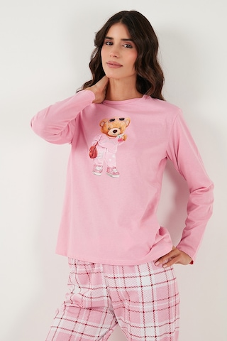 Lela Bayan Pijama Takımı 65723314 Pembe Pembe