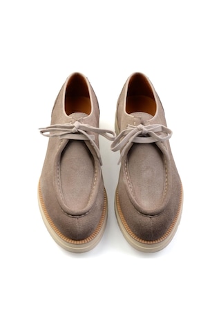 Bambi Gri Hakiki Deri Erkek Loafer Ayakkabı E01901404602 Gri