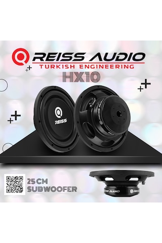 Rs-hx10 -25 Cm Shallow Design Car Subwoofer Speaker 1500wmax