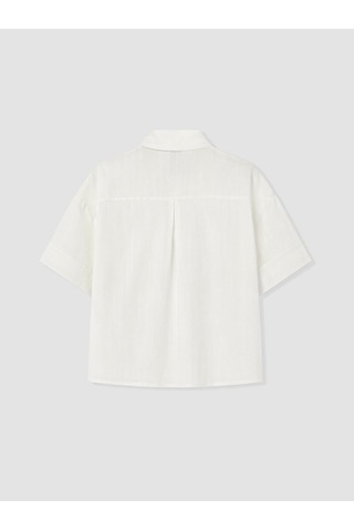 Lcw Vision Beyaz Oversize Poplin Kadın Gömlek