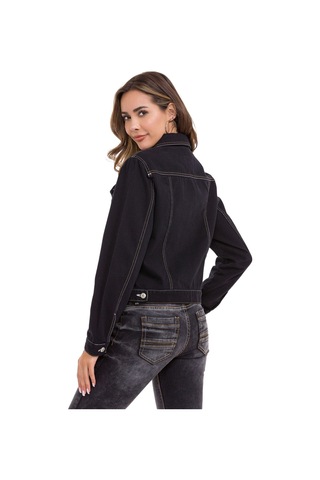 Wj212 Basic Kısa Kadın Jeans Ceket 001