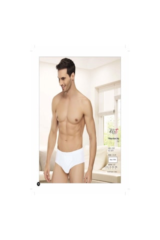 Tutku Elit Erkek Penye Slip Külot 1071 - 3 Adet Beyaz