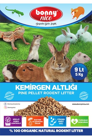 Bonny Nice Doğal Pelet Hamster Kafes Altlığı 5 Kg 9 Lt