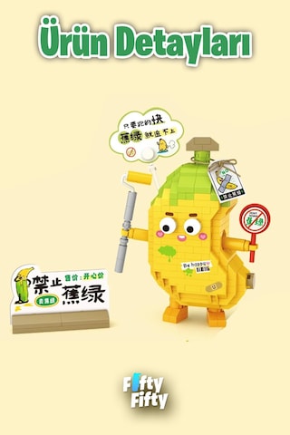 Loz Micro Block Serisi Sevimli Muz 310 Parça Oyuncak Yapım Seti Fflz-8820