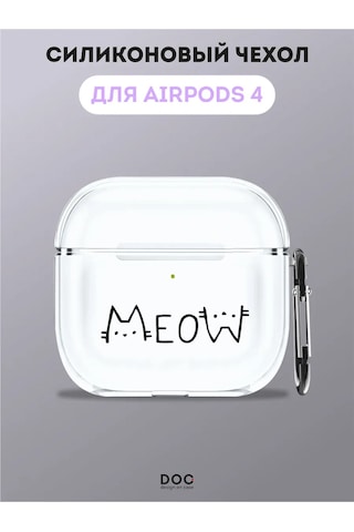 Designoncase Airpods Uyumlu 4 İçin Yavru Kedi Desenli Kılıf 280411993 Beyaz