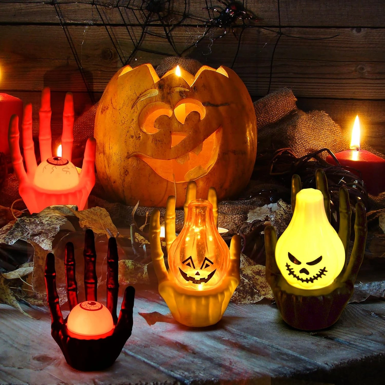 Cadılar Bayramı Dekorasyonu Yeni Hayalet Eli Balkabağı Feneri Aksesuarları Süs Cadılar Bayramı Sahne Düzeni Atmosfer Lambası Fy Diğer