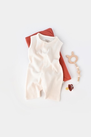BabyCosy Organik Waffle Askılı Tulum Csyw1008 Ekru