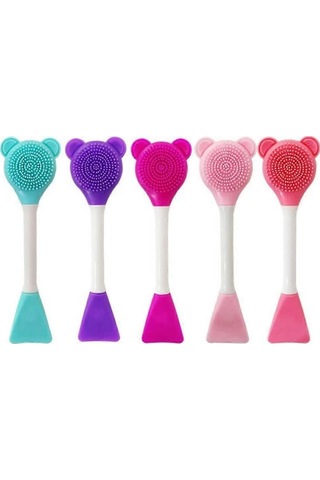 Parçalı Ayı Silikon Yüz Maskesi Temizleme Fırçası