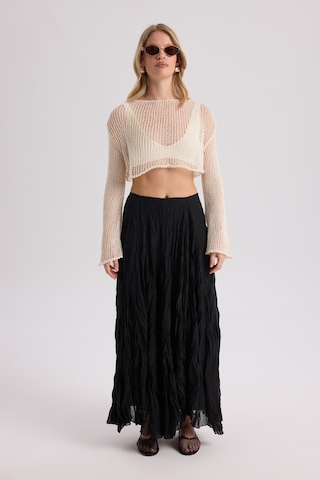 Mai Collection Mai Studios Co. Daisy Ekru İnce Triko Crop Ekru