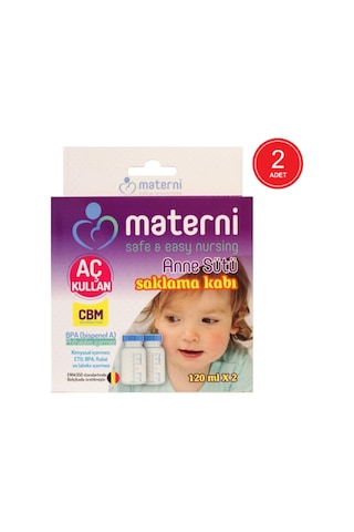 Materni Biberon Süt Saklama Kabı 2 x 120 ML