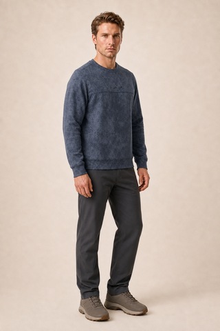 Redline Continu Erkek Kışlık Regular Fit Kışlık Bisiklet Yaka Sweatshirt Füme