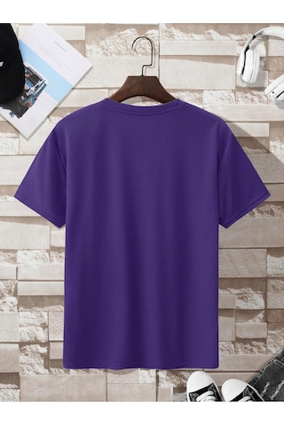 Uyguntarz Unisex Nasa Baskılı T-shirt Mor