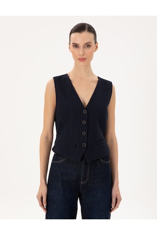 Pierre Cardin Kadın Lacivert Yelek Dokuma 50296067-vr033 Lacivert