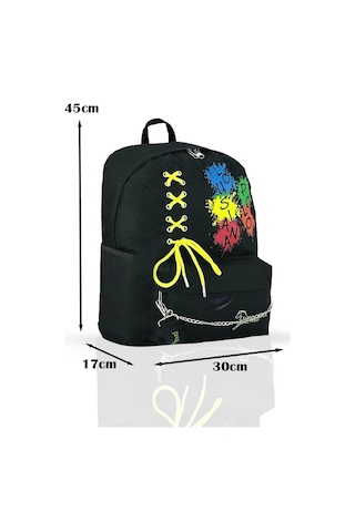 Louisiana Polo Okul Seti Çanta + Termal Beslenme + Kalemlik + Mavi Matara Multicolor 1141 Siyah
