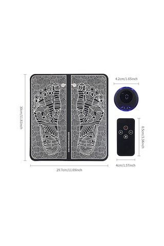 Anjiexun Elektrikli Ayak Masaj Aleti, Ayak Sağlığı Masaj Aleti, Ems Ayak Masaj Aleti Siyah