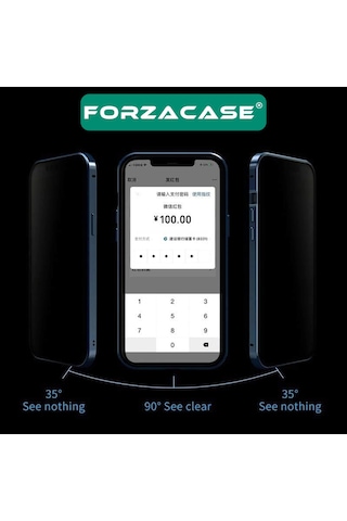 Forzacase Xiaomi Redmi Note 13 4g İçin Privacy Hayalet Tam Kaplar Cam Ekran Koruyucu - Fc292