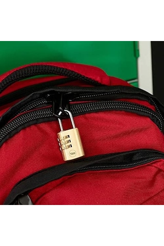 Y150b/22/120/2-22mm Şifreli Pirinç Asma Kilit 2'li Set - Standart Koruma - Çelik Halka - 3 Haneli Şifre
