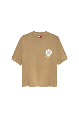 Tommy Hilfiger Tjm 90s Bılls Ss Tee Erkek Bej T-shirt - Dm0dm22332