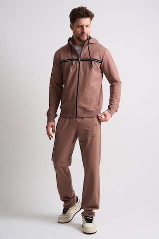 Shooter Sportswear Klasik Antrasit Erkek Eşofman Takımı Çıkartılabilir Kapüşonlu Rahat Kalıp Vizon