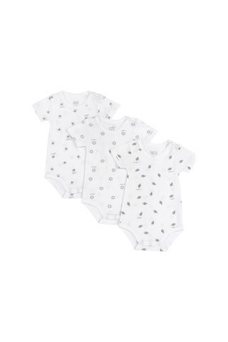 Chicco Bebek 3lü Kısa Kollu Body Set 09102207000000 000033 Beyaz
