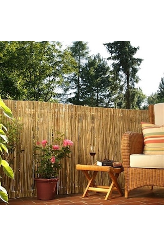 Doğal Kamış Hasır Çit - Bahçe Çiti & Balkon Çiti - 1,50 Metre X 3 Metre - Gölgelik Çit