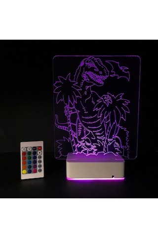 Özel Tasarım 3D Dinazor Masaüstü Led Lamba