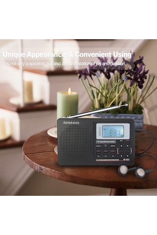 Springsun Retekess Mw/fm/sw Stereo Radyo 9khz Cep Dünya Bandı Dijital Ayarlı Radyo Açık Hava Radyosu