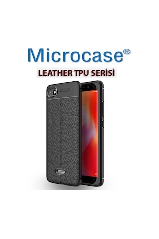 Microcase Xiaomi Redmi 6A Leather Tpu Silikon Kilif + Cam Koruma 292770335 - Seçenek / Cam Koruma-Tempered Glass Istiyorum
