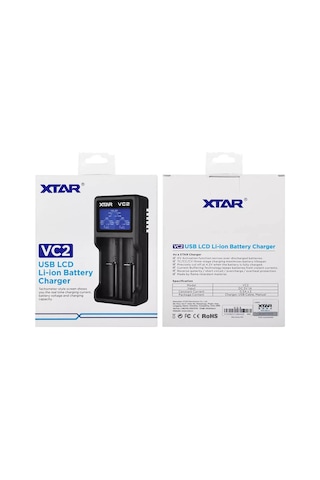 Xtar Vc2 Lcd Ekranlı Li-ion Pil Şarj Cihazı 2li