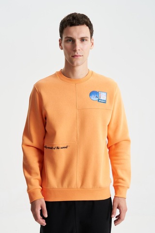 AR-MA Arma Şık Erkek Regular Fit 3 İplik Şardonlu Bisiklet Yaka Sweatshirt 001