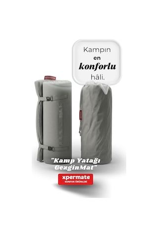 Xpermate Gezginmat Kamp Yatağı Taşıma Çantalı Kamp Matı 90x190x6 Gri