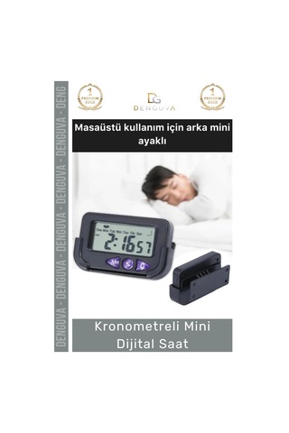 Dijitalsaat Otomobil Ev Ofis Masaüstü Alarm Tarih Portatif Hassas Kronometreli Mini Dijital Saat Çok Renkli