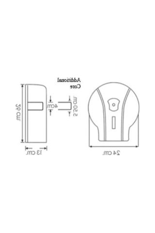 Jumbo Tuvalet Kağıdı Dağıtıcı Dispenser - Beyaz 16.5 x 12.2 x 11.2 CM