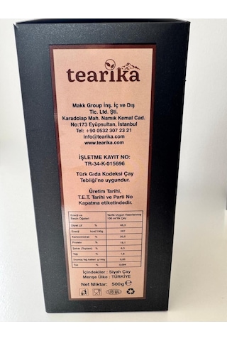 Tearika Geleneksel Rize Çayı Mayıs Hasadı Doğal Siyah Çay 10 x 1 KG + 500 G