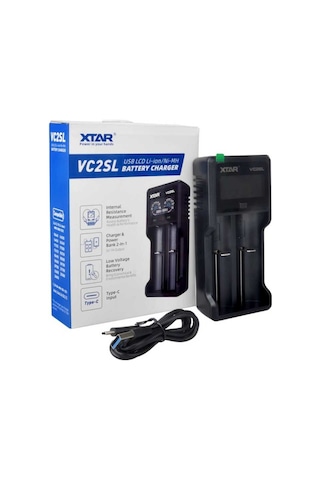 Xtar Vc2sl Pil Şarj Aleti Akıllı Lcd Ekranlı Li-ion & Ni-mh Şarj Cihazı