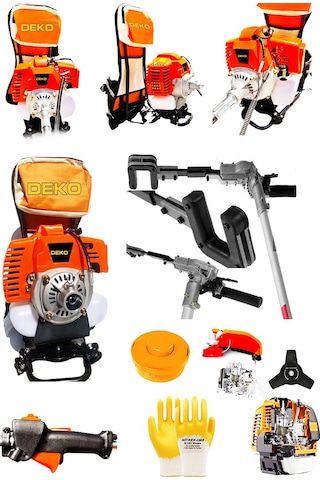 Deko Turkey DKT3463Z Benzinli Sırt Tipi Tırpan + Zeytin Silkeleme Aparatı