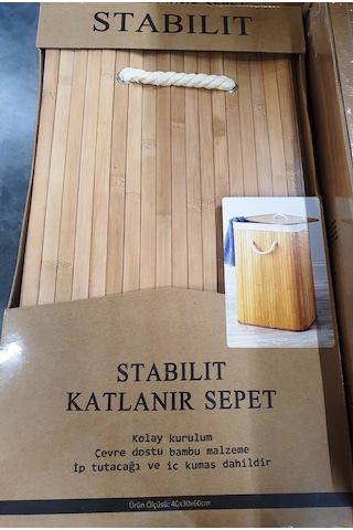 Bambu Katlanır Kirli Çamaşır Sepeti Diğer